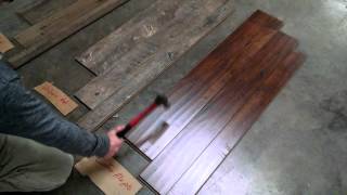 Flooring Toughness Sharpie amp Hammer vs HDF Hardwood WINNER HDF Hardwood Big Box Liquidation [upl. by Eetnom]