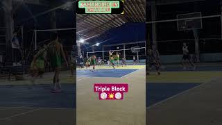 Triple Block fypシ゚viral volleyball fypage fyp sport highlights [upl. by Adlei]