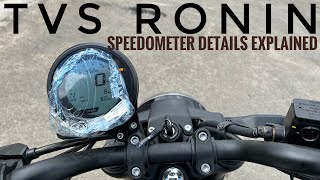 TVS RONIN  Speedometer Details  Explained SR [upl. by Attenrad]