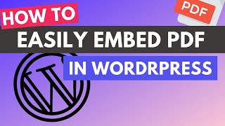 How to Embed Pdf in Wordpress Pdf Embedder Plugin [upl. by Aicelav]