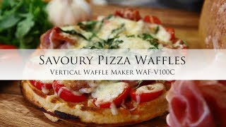 Savoury Pizza Waffles using the Vertical Waffle Maker WAFV100C [upl. by Fauman923]