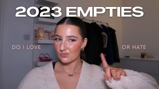 EMPTIES 2023  Telling the truth about my empty products🫦 [upl. by Ainessej]