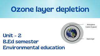 Ozone layer depletion  Unit 2  Bed semester  4  Environmental education [upl. by Rab]