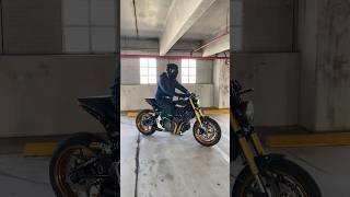 LOUD EXHAUST amp PARKING GARAGES shorts motorcycle [upl. by Akeinahs897]