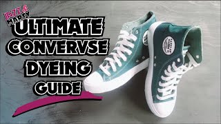 HOW TO DYE CONVERSE WITH RIT DYE  OUR ULTIMATE SHOE DYEING GUIDE [upl. by Enaek585]