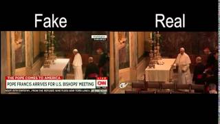 Pope Francis Table Cloth Magic Trick is Fake [upl. by Erasme725]