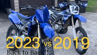 2023 vs 2019 YZ250FX Back to Back Rides  Comparison [upl. by Rains]