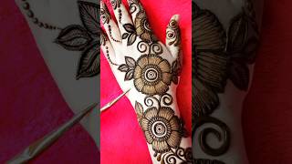 New arabic backhand mehndi design  easy mehandi shorts short mehndi mehandi mehndidesign [upl. by Nabois186]