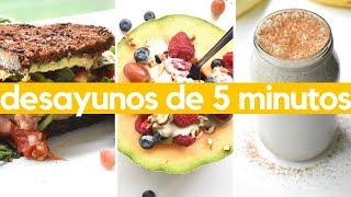 DESAYUNOS SALUDABLES EN 5 MINUTOS  VIDA VEGANA [upl. by Melodie]