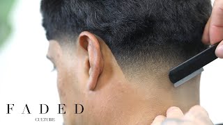 BARBER TUTORIAL LOW TAPER FADE HAIRCUT FOR BEGINNERS [upl. by Baggs750]