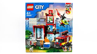 LEGO CITY 60320 Fire Station Speed Build [upl. by Elleuqram]