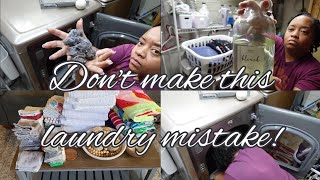 Avoid this laundry mistake clean with me  laundry motivation [upl. by Hsetim]