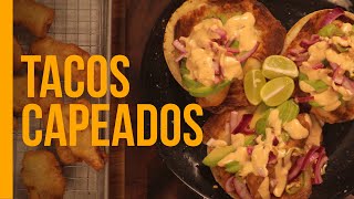 Tacos de pescado capeado  3 minutos en la cocina [upl. by Adnilg]