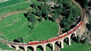 FILM COMPLETO Trenino rosso del Bernina  Ferrovia Retica Tirano  Bernina  Sankt Moritz UNESCO [upl. by Niltiak]