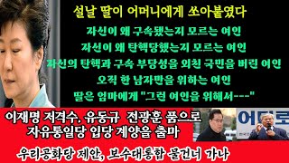 박근혜가 낳은 설풍경한 여인을 위해 죽도록 싸워온 엄마는 가족 앞에 고개를 들지못했다 [upl. by Ifen]