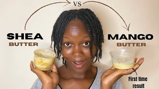 Shea butter vs Mango butter comparison on 4c natural hair and this happened  sheriicocoa [upl. by Ragas]