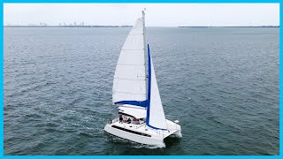 SAILING The 150000 New Cruising Catamaran  Learning the Lines [upl. by Kathleen]