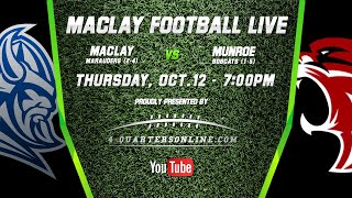 4Q  Maclay Football Live  101223  vs Munroe [upl. by Nataline697]