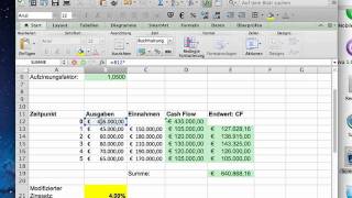 Investitionsrechnung Modifizierter Zinssatz mit Excel [upl. by Ralph]