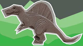 DIY Spinosaurus Using Cardboard  How to Make a Dinomite Craft [upl. by Kwok]