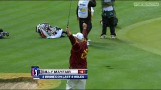 Shot of the Day Billy Mayfair plays to the crowd on the 16th hole at TPC Scottsdale [upl. by Micaela]