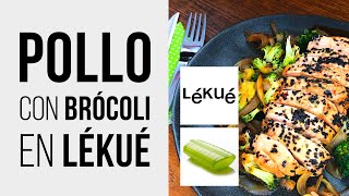 Pollo con Brocoli en LÉKUÉ al Microondas Receta fácil en estuche de vapor [upl. by Mosa268]