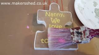 Painting engraved wood letters and plaques [upl. by Burkitt780]