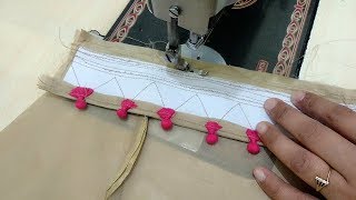 Potli Salwar Poncha Design making  Salwar Mohri Design in Easy Way [upl. by Tnerual]