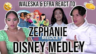 Waleska amp Efra react to ZEPHANIE  DISNEY MEDLEY💕 REACTION [upl. by Deehsar958]