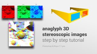 anaglyph 3D  stereoscopic images  simple step by step Photoshop tutorial redcyan glasses  gif [upl. by Ahsemak]