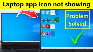 laptop display app not showing  desktop app icon not showing  laptop me desktop icon gayab ho gya [upl. by Nyladam]