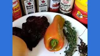 Receta para carne adobada para asar tipica de Guatemala [upl. by Nelleoj]