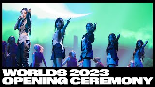 Worlds 2023 Finals Opening Ceremony Presented by Mastercard ft NewJeans HEARTSTEEL and More [upl. by Elak722]