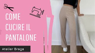 COME CUCIRE UN PANTALONE [upl. by Enialedam]