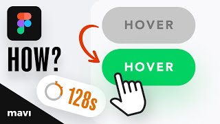 Create a Button With a HOVER Functionality in 128 SECONDS Figma Tutorial [upl. by Bigler598]