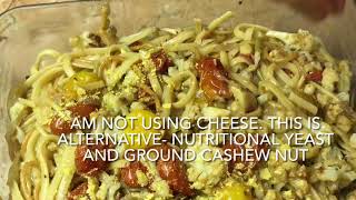 CAULIFLOWER TOMATO PASTA RECIPE  VEGAN LINGUINI PASTA [upl. by Woody]