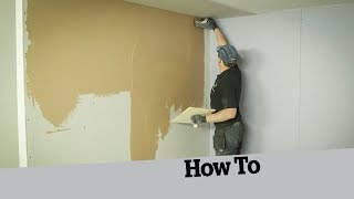 How to skim a plasterboard wall [upl. by Hillinck]