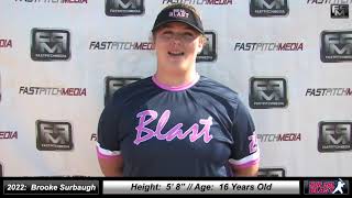 2022 Brooke Surbaugh Committed Denison University Pitcher Softball Skills Video  Norcal Blast [upl. by Neersin]