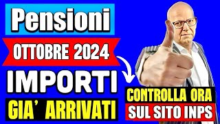 PENSIONI OTTOBRE IMPORTI GIÀ ARRIVATI NEL DETTAGLIO 👉 CONTROLLA ORA SUL SITO INPS I RIMBORSI 💻💰 [upl. by Vachill499]