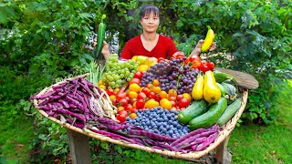 Harvesting Cabbage amp Fruit In The Garden Goes To Market Sell  Cook Cabbage Rolls With Meat [upl. by Hpeseoj]