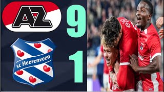 AZ Alkmaar 91 SC Heerenveen All Goals amp HIGHLIGHTS  Eredivisie 20242025 [upl. by Otreblanauj]