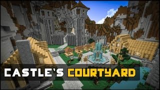 Minecraft Medieval Castles Courtyard Skyrim Inspired [upl. by Mayrim686]