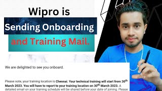 Wipro Sending Onboarding and Training Mail  Onboarding after step plus assessment in Wipro [upl. by Anawait]