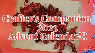 SPOILER ALERT Unboxing amp Reveal Crafters Companion 2023 Advent Calendar 🎄 [upl. by Neerak]