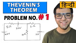 Thevenin Theorem problems in Hindi  Problem 1 [upl. by Iggie]