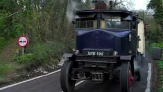 1934 SENTINEL STEAM LORRY CLIMBING BEACHY HEAD [upl. by Ahsieyn]