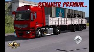 ETS2  RENAULT PREMIUM 430 TOP  SEMI HERMANN 21 CARGADO CON CONTAINER  DLC FRANCIA [upl. by Newel]