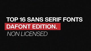 Top 16 Sans Serif Fonts From DaFont  FREE No License [upl. by Sandell875]