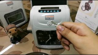 How to change year month and date Bundy Clock Takara CA100 [upl. by Rama]