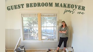 EASY WAYS TO ADD CHARACTER TO A BORING ROOM  GUEST BEDROOM MAKEOVER PT 1 [upl. by Jovi737]